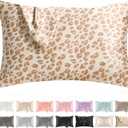 Softhour Silky Pillowcase Premium Satin Pillow Cases with Zipper Closure for Hair and Skin, Standard Size 20 x 26 Inches, Gifts for Women Men, Leopard