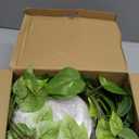 ROVALA Silk Plants for Home Decor Indoor in Pot Realistic Artificial Plants Fake Hanging Plants Faux Plants Indoor Fake Potted Plants Fake Plants for Shelves Bathroom Plants, Fake Pothos (Light Green)