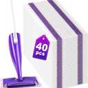 40 Counts Disposable Mop Pad Refills for Swiffer Wet Pads Refill, Replacement for Swiffer Wet Jet Pads Disposable Wet Jet Hardwood Floor Spray Mop Pads Refills, Thickness & Absorbent