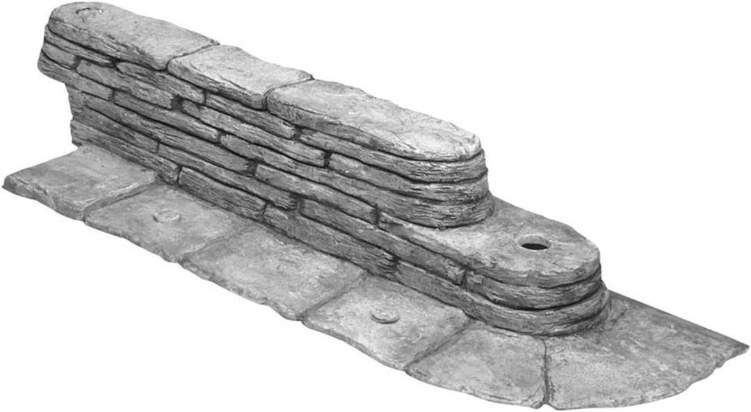 Emsco Group 2032HD Bedrocks Trim-Free Gray, 20 Feet Natural Stacked Slate Design Garden Lawn Edging