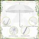Abbylike Wedding Favors for Guest Umbrella Gifts Bulk 47 Inch White Ruffle Umbrellas with Thank You Tags and Rope Guest Souvenirs for Wedding Party Bridal Favors