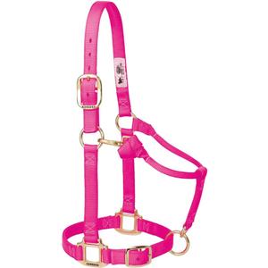 Weaver Livestock Heavy-Duty Restraint Nylon Cattle Halter, Adjustable, Modern Style Cow Calf Halter, Livestock Handling Equipment for Showing, Pink