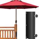 EliteShade USA Full Aluminum Non-Rust Deck Umbrella Mount, Heavy Duty Metal Patio Umbrella Base Stand, Outdoor Umbrella Holder for Deck Railing, Black