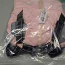 SUNFURA Dog Jacket, Large Dog Coat with Harness Built in, Warm Pet Winter Jacket Zippered Snow Coat with Furry Collar, Waterproof Fleece Snowsuit for French Bulldog, Pink L