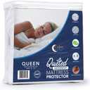 Queen Size Quilted Mattress Protector Ultra-Soft, Waterproof & Breathable Bed Cover | Moisture-Wicking Polyester Fabric | Sweat & Moisture Resistant (60 x 80)