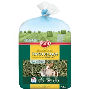 Kaytee Wafer Cut All Natural Timothy Hay for Pet Guinea Pigs, Rabbits & Other Small Animals, 60 Ounce (EXP 04/21/28)
