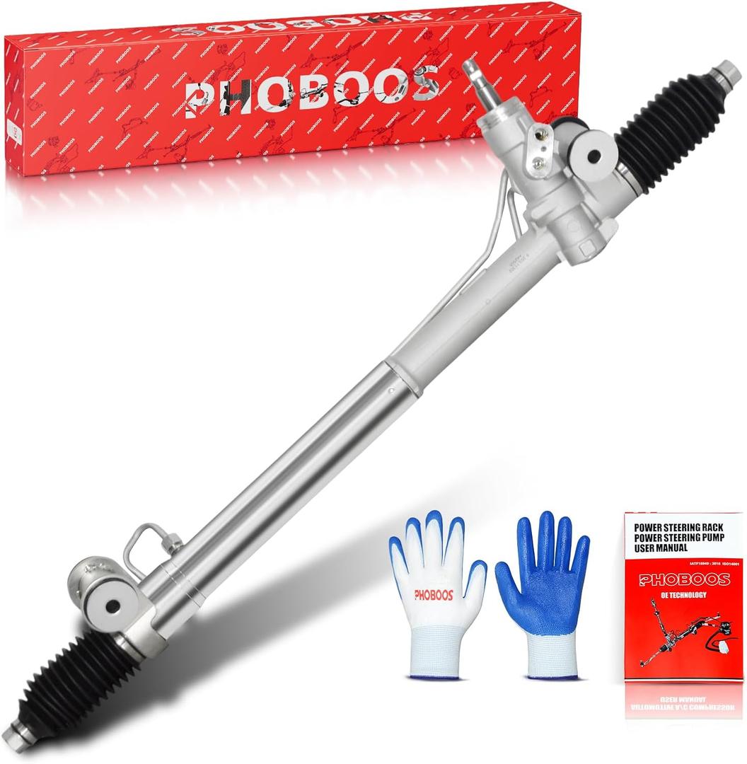 PHOBOOS Hydraulic Power Steering Rack and Pinion Assembly Compatible with Chevrolet Trailblazer/Trailblazer EXT/SSR,GMC Envoy/Envoy XL,Oldsmobile Bravada,Buick Rainer,Saab 9-7x,2002-2009,Ref. 221014