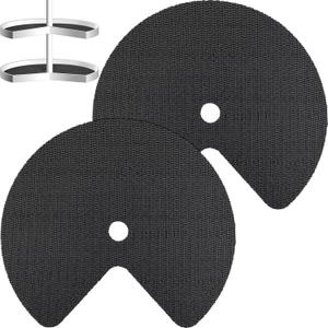 Frienda 2 Pcs Lazy Susan Shelf Liners - Non Adhesive, Non Slip Kitchen Cabinet Liners for Refrigerator, Pantry, Sink & Cupboard Storage(26 Inch,Black)