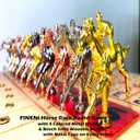 Horse Racing Game for Adults, Horse Race Board Game with 11 Luxurious Metal Horses (Gold, Silver, Black, Rose Gold), 22 Beech Wood Horse Race Game Board, Dice & Golden Card Included (Beech), 12 inches x 21 inches x 1 inch