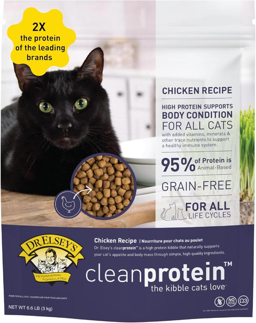 Dr. Elsey's cleanprotein Chicken Cat Kibble 6.6 lb. Bag (EXP 08/17/27)