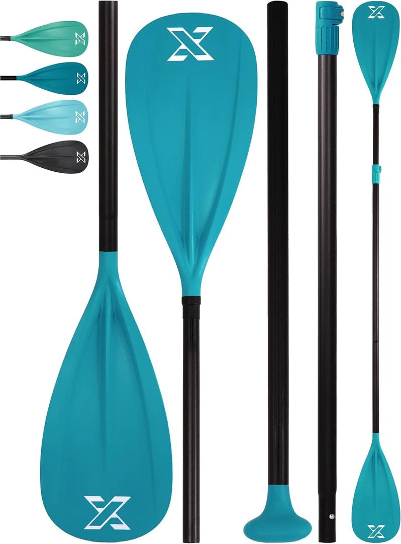 ZLX Paddle Board Paddle, 3 or 4 Piece Adjustable SUP Paddle, Detachable Floating Kayak Paddles, 2-Sided Lightweight Oar with Premium Durable Blades, for Paddleboard, Surfing, Water Sports Enjoyment