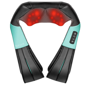 Nekteck Shiatsu Neck Massager for Pain Relief Deep Tissue with Heat, FSA Eligible 3D Kneading Massage Pillow Back Shoulder Massager for Body Muscle, HSA Eligible, Gifts for Him Her (NOT Cordless)