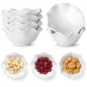 Dipping Bowls Set of 6,Ceramic Dipping Sauce Bowls,Serving Snack Chip Bowl for Kitchen Home Party (6, White), 3.15 in