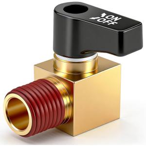 Brass Air Compressor Drain Valve Cock Ball Valve, 1/4" NPT Male Thread Ball Type Drain Valve Air Compressor Accessories