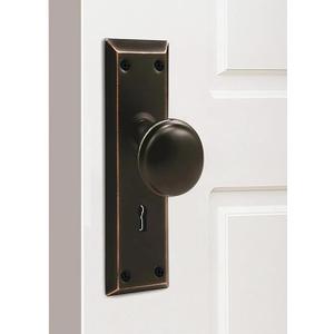 MaxxGeek Door Knob Interior, Antique Door Knob, VAntique Bifold Door Knobs Replacement, Fits 1-3/8"- 1-3/4" Interior Doors, Oil Rubbed Bronze(Without Keys and Locks)