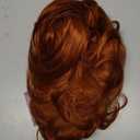 Kaneles Orange Mullet Wigs for Men 80s Costumes 70s Rocker Fancy Party Accessory Cosplay Halloween Wig (Orange)