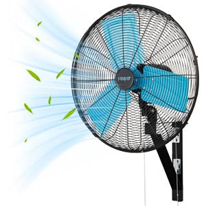 20 Inch Wall Mount Fan Oscillating High-Velocity Fans 5500 CFM, 3 Speed Industrial Wall Fan with 90Horizontal 30Tilt Oscillation for Warehouses, Workshops, Factories, Commercial Indoor Greenhouses