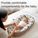 Infant Support Cushion-Breathable and Soft Organic 100% Cotton, Portable Tummy Time Mat with Removable Support Cushionr Cover, Floor Baby Support Cushion for Newborn - Animal