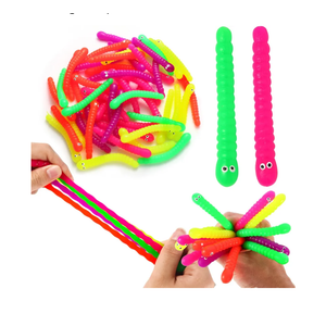 50 PCS Stretchy Fidget Toys Colorful Stretchy Strings, Sensory Fidget Worm Stretch Toys for Kids, Stocking Stuffers Party Favors for Boys and Girls Classroom Prizes, Pinata Fillers, Goodie Bag Stuffers