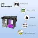 Smart Tank Plus 651 Printhead X4E75A M0H50A Print Head Use for Smart Tank 500 510 530 610 Series Smart Tank Plus 550 570 650 Series (1 Black 1 Tri-Color)