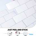 Art3d Premium 10-Sheet Peel and Stick Tile Backsplash - 12"x12" for Kitchen , Bright White