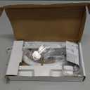 Sliding Glass Door Handle with Mortise Lock and Key Cylinder,Patio Door Lock with Key Replacement Patio Door Handle Set Sliding Door Lock Fits 3-15/16" Screw Hole Spacing,Reversible Design (White)