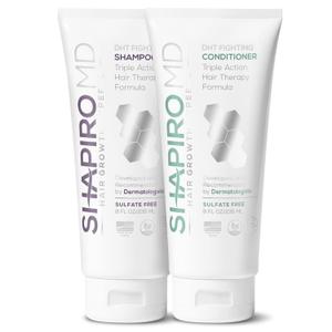 Shapiro MD Hair Growth Experts Hair Loss Shampoo and Conditioner, DHT Fighting Vegan Formula for Thinning Hair Developed by Dermatologists, Experience Healthier, Fuller & Thicker Looking Hair Shapiro MD Hair Growth Experts Hair Loss Shampoo and Conditioner, DHT Fighting Vegan Formula for Thinning Hair Developed by Dermatologists, Experience Healthier, Fuller & Thicker Looking Hair