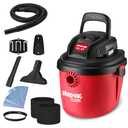 Shop-Vac 2.5 Gallon 2.5 Peak HP Wet/Dry Vacuum, Portable Compact Shop Vacuum with Collapsible Handle Wall Bracket & Multifunctional Attachments for Home, Jobsite. 2036000