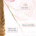 Eeanno Goddess Box Braids Crochet Hair 18 Inch 7 Packs Honey Blonde Boho Hair for Black Women Pre Looped Crochet Box Braids with Curly Ends, 27