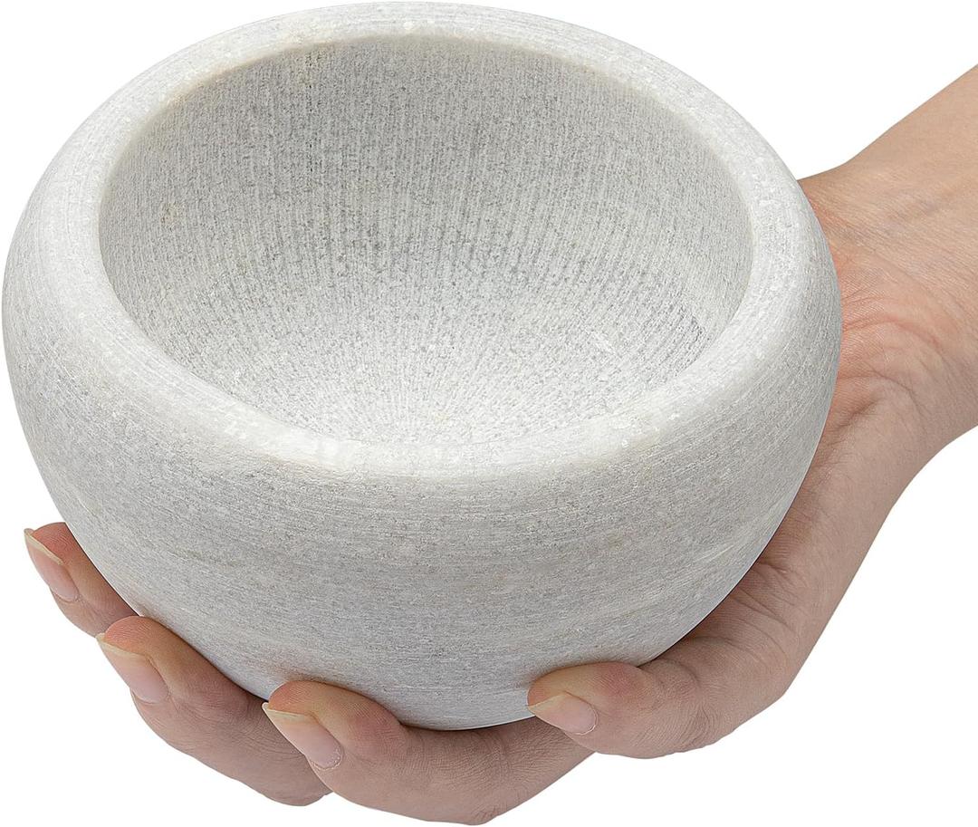 Shaving Soap & Cream Bowl for Men, Natural White Marble Stone, Heat Preservation, Easier to Whip Up a Fantastic Foam with Interior Micro-ridges, Art of Shave Lather bowl