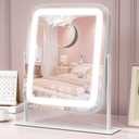Saliwa Vanity Mirror with Lights, Lighted Makeup Mirror with 3 Modes, 10X Magnification Mirror, Stepless Brightness, 360 Rotation, Christmas & Valentines Gifts for Women, Daughter, Mom, Her