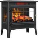 duraflame Freestanding Electric Fireplace Stove Heater with 3D Flame Effect for 1,000 Sq. Ft. Room, Black