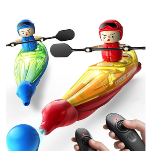 SYMA RC Boats 2 Pack for Kids 8-12, Remote Control Kayaks with 3 Magnetic Balls, 40 Mins Playtime (1 Battery), LED Lights, Perfect Water Toys for Pool, Water Table and Bathtub