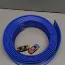 KETIEE Flex Tracks 16Ft for Kids: Flexible Race Car Ramp Track with 4 Small Racecars and 8 Suction Cups Compatible with Diecast 1/64th Cars, Rolls Up Portable Racetrack for Ages 3 & Up (Blue)