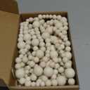 2PCS 86in Christmas Wood Bead Garland, Creative Wooden Garland for Valentine's Day Decor, Farmhouse Wall Home Rustic Country Natural Holiday Decoration Hanging Prayer Beads