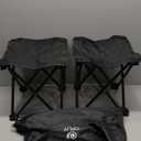 Opliy Camping Stool 2 Pack,13 Inch Portable Folding Stool for Outdoor Gardening and Beach Hiking Fishing,Foot Stool with Carry Bag (Black)