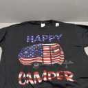Camper Merica American Happy Pride Flag 4th of July Camping T-Shirt (Small)