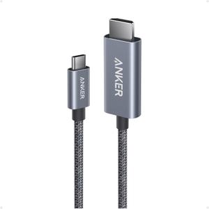 Anker HDMI Cable, 4K@60Hz Ultra-Fast Nylon-Braided USB C to HDMI Cord with Advanced Shielding, Thunderbolt 5/4/3, for MacBook, iPad, iPhone, HD TV, and More (6FT,Black)
