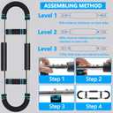 Chest Workout Equipment, 66-110lb Adjustable Arm Trainer, Chest Trainer for Men, Arm Workout Equipment, Portable Detachable Spring Resistance Home Fitness Equipment for Enhancing Upper Body Muscle