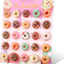Sawysine Donut Display Stand Wooden Donut Wall Stand Holder 50 Donuts Large Donuts Board Display Bagel Holders for Party Dessert Table Wedding Birthday Baby Shower Supplies (Classic)