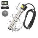 Immersion Water Heater with 304 Stainless Steel Cover Intelligent Temperature Control and Digital LCD Thermometer Electric Portable Bucket Heater Heat 5 Gallons of Water in Minutes 1500W