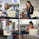 BOYATU Puffer Tote Bag for Women: Quilted Carryall with 15.6" Compartment - Lightweight Work Travel Everyday Shoulder Bag