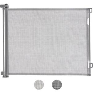 Retractable Baby Gates, 41" Extra Tall, 55" Wide Dog Gate, Child Safety Baby Gate, Mesh Dog Gates Indoor and Outdoor Pet Gate for Stairs Doorways Hallways, Grey