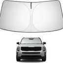 Proadsy 2025 Upgrade Windshield Sun Shade Custom Fit Kia Telluride 2020-2024 2025 4-Layer Foldable Front Sunshade Protector Sun Visor Blocks UV Rays Keep Car Cooler Accessories