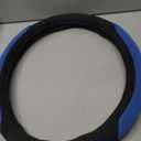 CAR PASS Line Rider Microfiber Leather Sporty Steering Wheel Cover Universal Fits for 95% Truck,SUV,Cars,14.5-15inch Anti-Slip Safety Comfortable Desgin (Black-Blue)