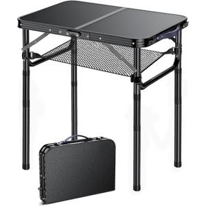 Folding TV Trays Foldable Dinner Tray Table Adjustable Height Food Snack Eating Couch Side Table Study Aluminum Portable Sofa Tray End Table for Outdoor Indoor Camp Pinic Bed Couch Living Room(Black)