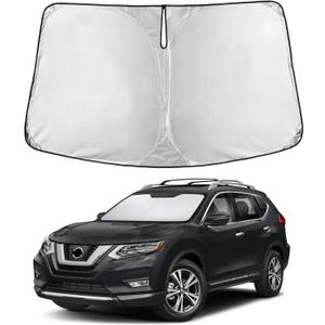 EcoNour Windshield Sunshade Compatible for Nissan Rogue (NOT for Rogue Sport) 2014-2018 2019 2020, Sun Visor for Front Window Sun Shade Cover, UV Heat Blocker & Protector, Car Accessories