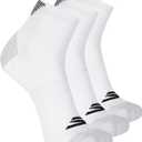 Skechers Men's 3-pack Performance Golf Quarter Crew Socks, Odor Control & Mesh Ventilation (White) Size: 10-13
