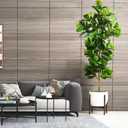OXLLXO 7.3ft Artificial Fiddle Leaf Fig Tree (87in) with Plastic Nursery Pot Faux Tree, Ficus Lyrata Fake Plant for Office House Farmhouse Living Room Home Decor (Indoor/Outdoor)