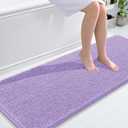 OLANLY Bathroom Rugs 59x24, Extra Soft Absorbent Chenille Bath Rugs, Rubber Backing Quick Dry, Machine Washable Bath Mats for Bathroom Floor, Tub and Shower, Home Decor Accessories, Lavender